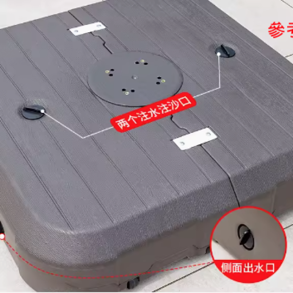 直徑3.0米圓形羅馬傘配120KG塑膠水座